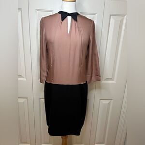NWT Raoul Pointy Collar Silk Shift Dress Size 8